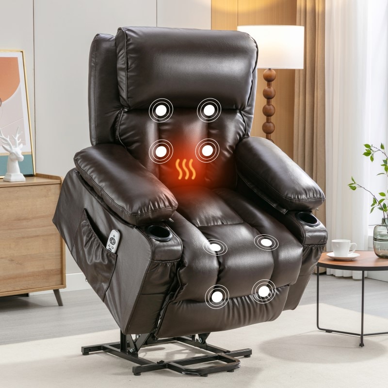 XDL23 Power Lift Recliner Chair With Heat And Massage And Cup